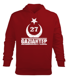 gaziantep, gaziantep şehir ,Türkiye,Türkiye bayrağı. Erkek Kapüşonlu Hoodie Sweatshirt - Tisho