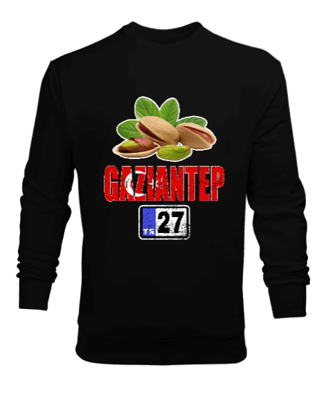 Tisho - gaziantep, gaziantep şehir ,Türkiye,Türkiye bayrağı. Erkek Sweatshirt