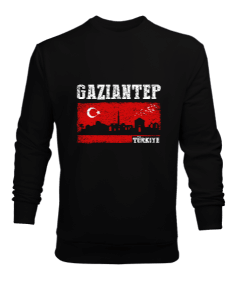 gaziantep, gaziantep şehir ,Türkiye,Türkiye bayrağı. Erkek Sweatshirt - Tisho