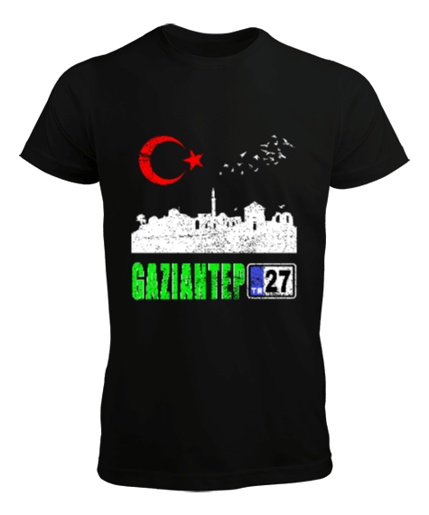 Tisho - gaziantep, gaziantep şehir ,Türkiye,Türkiye bayrağı. Erkek Tişört