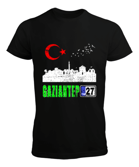 gaziantep, gaziantep şehir ,Türkiye,Türkiye bayrağı. Erkek Tişört - Tisho