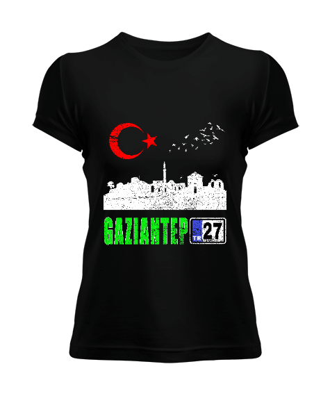 gaziantep, gaziantep şehir ,Türkiye,Türkiye bayrağı. Kadın Tişört - Tisho
