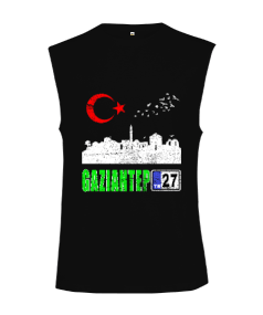 gaziantep, gaziantep şehir ,Türkiye,Türkiye bayrağı. Kesik Kol Unisex Tişört - Tisho