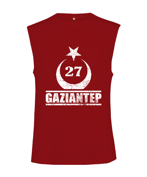 Tisho - gaziantep, gaziantep şehir ,Türkiye,Türkiye bayrağı. Kesik Kol Unisex Tişört