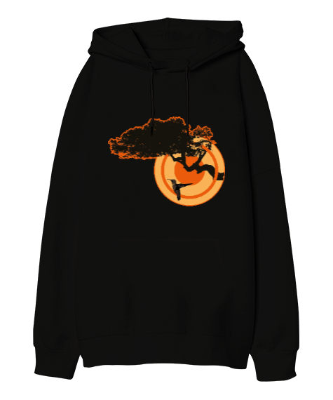Tisho - Gece Güneşi Oversize Unisex Kapüşonlu Sweatshirt