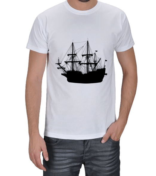 Tisho - Gemi Baskılı Erkek Tişört