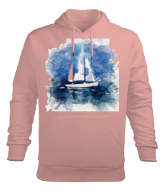Tisho - Gemi Tasarım Erkek Kapüşonlu Hoodie Sweatshirt