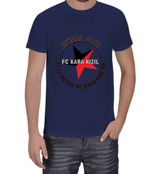 Gençlerbirliği FC Kara Kızıl Lacivert Tişört Erkek Tişört