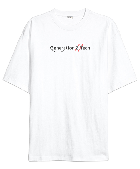 Tisho - Generation Z - Z Kuşağı Beyaz Oversize Unisex Tişört