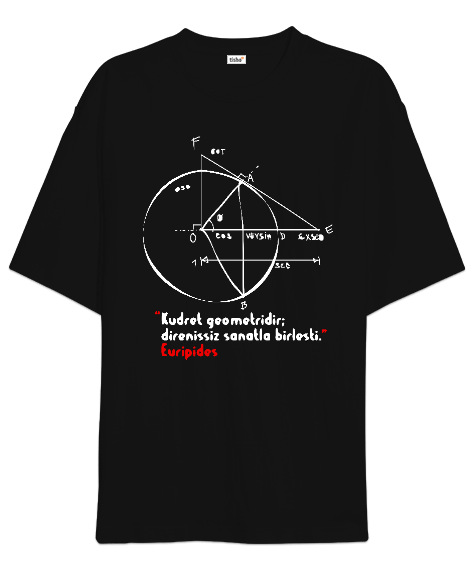 Tisho - Geometri Sanattır Oversize Unisex Tişört