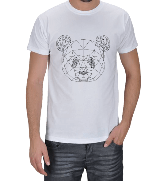 Tisho - Geometrik Panda[Geometric Panda] Erkek Tişört