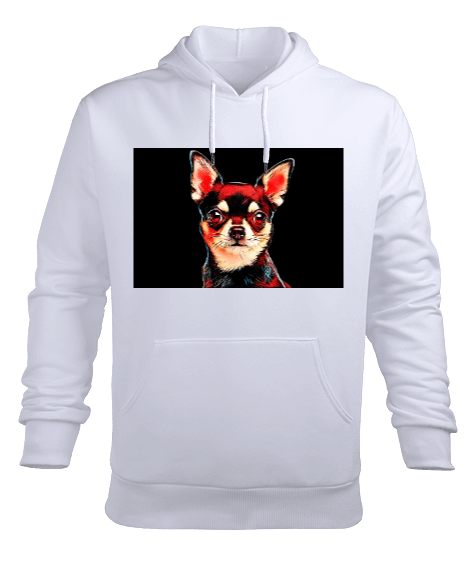 Tisho - Gergin Chihuahua Erkek Kapüşonlu Hoodie Sweatshirt