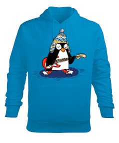 Gezen Penguen Erkek Kapüşonlu Hoodie Sweatshirt - Tisho