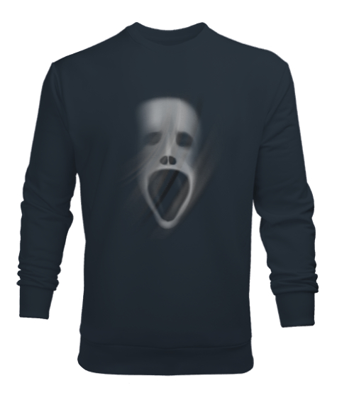 Tisho - Ghost - Hayalet Kafası Füme Erkek Sweatshirt