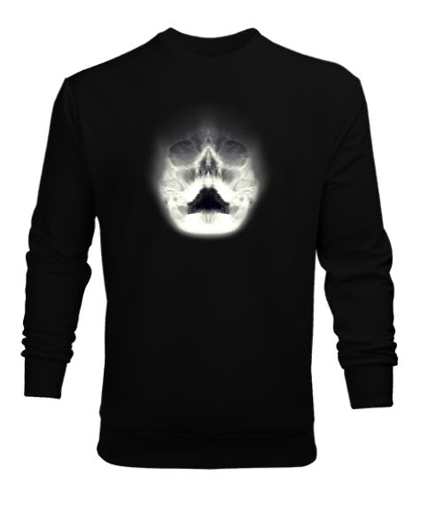 Tisho - Ghost Skull Siyah Erkek Sweatshirt