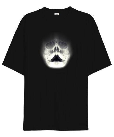 Ghost Skull Siyah Oversize Unisex Tişört
