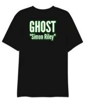 Ghost The Simon Riley Siyah Oversize Unisex Tişört - Thumbnail