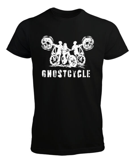Tisho - Ghostcycle - Hayalet Sürücü Siyah Erkek Tişört