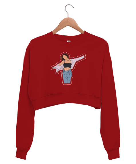 Tisho - GİRL Kadın Crop Sweatshirt