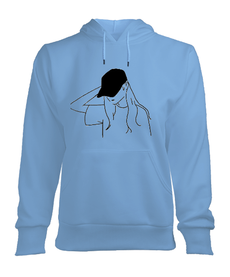 Tisho - GİRL Kadın Kapşonlu Hoodie Sweatshirt