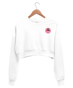 Girl Power Kadın Crop Sweatshirt - Thumbnail