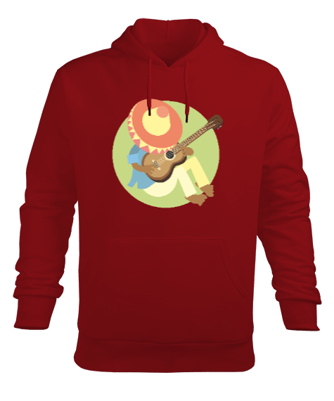 Tisho - Gitar çalan yalnız adam Erkek Kapüşonlu Hoodie Sweatshirt