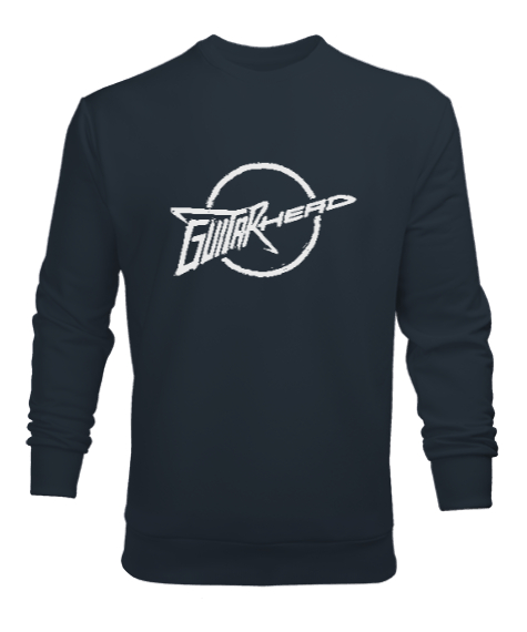 Tisho - Gitar Kafası - Rock And Roll Füme Erkek Sweatshirt