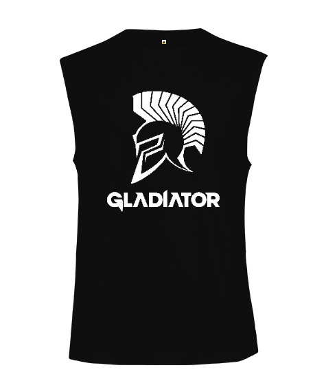 Tisho - Gladyatör - Gladiator V2 Siyah Kesik Kol Unisex Tişört
