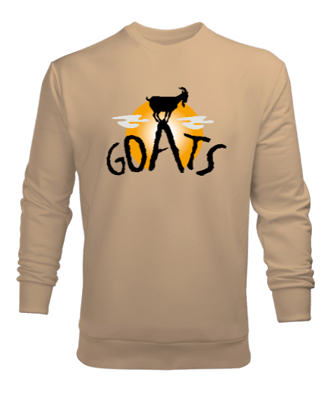 Tisho - Goats - Keçi Camel Erkek Sweatshirt