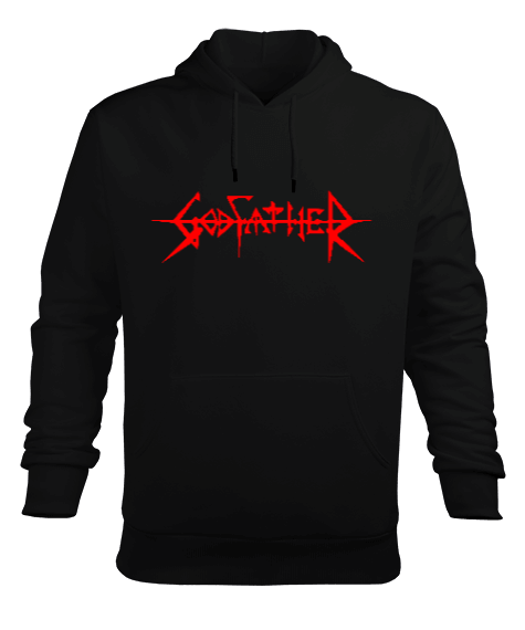 Tisho - Godfather Siyah Erkek Kapüşonlu Hoodie Sweatshirt