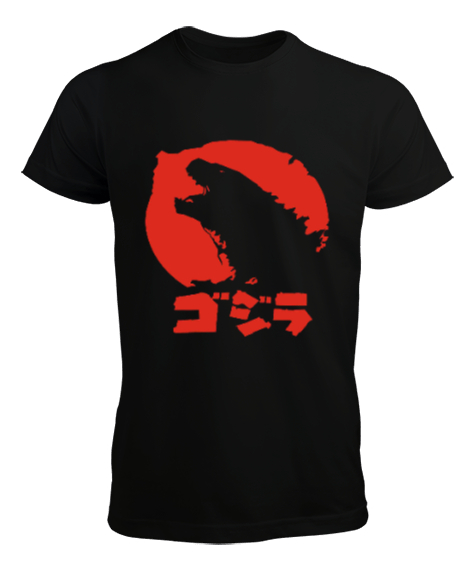 Tisho - Godzilla Siyah Erkek Tişört