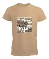 Göktürk Ahalisi tasarım Camel Erkek Tişört - Tisho