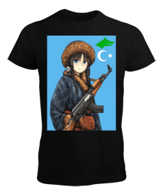 GökTürk bayraklı Türkçü Türk tasarımı Erkek Tişört - Tisho