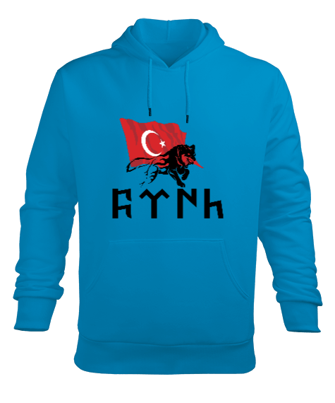 Tisho - GÖKTÜRK Erkek Kapüşonlu Hoodie Sweatshirt