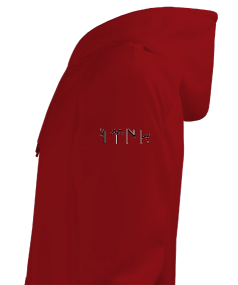 Göktürk-Kırmızı Tişört Erkek Kapüşonlu Hoodie Sweatshirt - Thumbnail