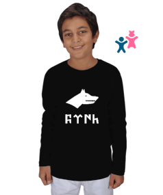 Göktürk logosu,Türkiye. Çocuk Unisex Uzunkollu - Tisho