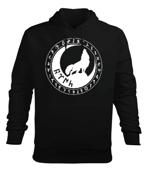 Tisho - Göktürk logosu,Türkiye. Erkek Kapüşonlu Hoodie Sweatshirt