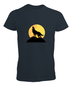 Göktürk Tasarımı, Kurt Tasarımı, Füme Renkli Erkek Tişört - Tisho