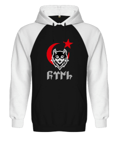 Göktürk, Türk, Bozkurt Orjinal Reglan Hoodie Unisex Sweatshirt - Tisho