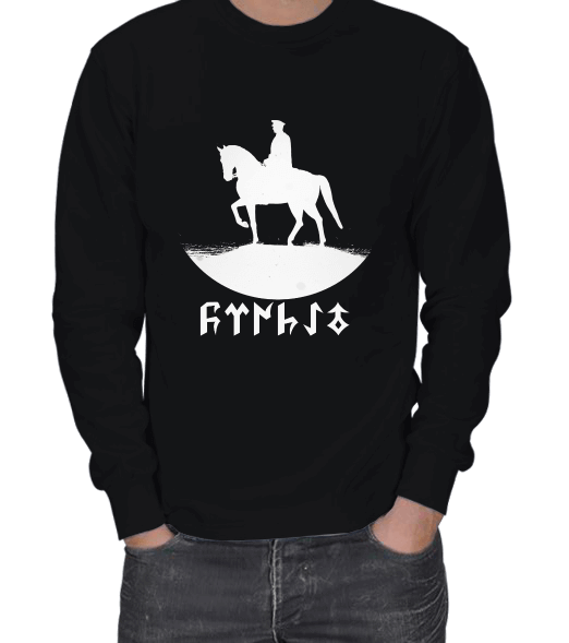 Tisho - GÖKTÜRKÇE ATATÜRK YAZILI VE ATATÜRK BASKILI ERKEK SWEATSHIRT