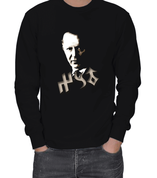 Tisho - GÖKTÜRKÇE ATSIZ YAZILI VE ATSIZ BASKILI ERKEK SWEATSHIRT