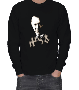 GÖKTÜRKÇE ATSIZ YAZILI VE ATSIZ BASKILI ERKEK SWEATSHIRT - Tisho