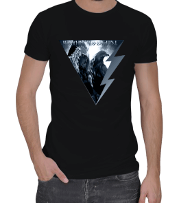 Göktürkçe Korkmadımız Süngüşdümüz yazılı Erkek Regular Kesim Tişört - Tisho