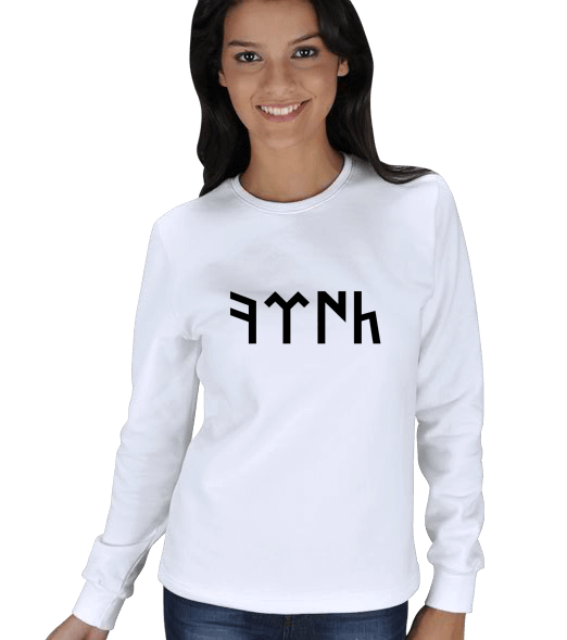 Tisho - Göktürkçe Türk Yazılı Asena KADIN SWEATSHIRT