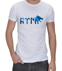 Göktürkçe Türk yazılı Erkek Regular Kesim Tişört - Tisho