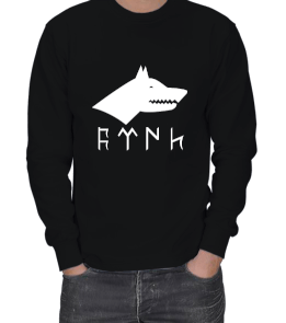 GÖKTÜRKÇE TÜRK YAZILI VE GÖKKURT BASKILI ERKEK SWEATSHIRT - Tisho