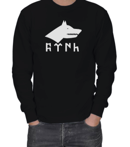 GÖKTÜRKÇE TÜRK YAZILI VE GÖKKURT BASKILI ERKEK SWEATSHIRT - Tisho