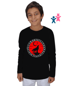 Göktürk,Göktürk logosu,Türkiye. Çocuk Unisex Uzunkollu - Tisho