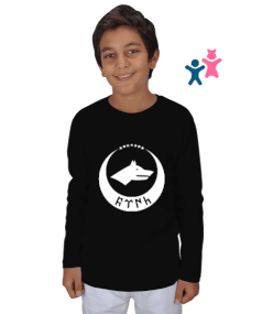 Göktürk,Göktürk logosu,Türkiye. Çocuk Unisex Uzunkollu - Tisho
