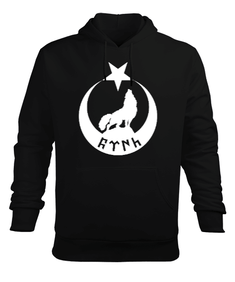 Göktürk,Göktürk logosu,Türkiye. Erkek Kapüşonlu Hoodie Sweatshirt